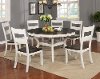 White and Brown 7 Piece Dining Set - Perrin