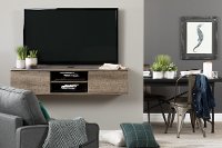 11503 Weathered Oak Wall Mounted Media Console - Agora