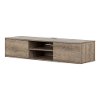11503 Weathered Oak Wall Mounted Media Console - Agora-4