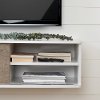 11505 White and Weathered Oak Wide Wall Mounted Media Console - Agora-2