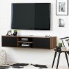 11506 Natural Walnut and Black Wall Mounted Medial Console - Agora