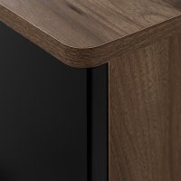 11506 Natural Walnut and Black Wall Mounted Medial Console - Agora-7