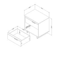11754 Modern Plank Gray Oak Nightstand - Fynn-3