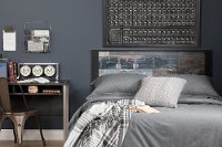 11757 Modern Plank Gray Oak Full Headboard - Fynn
