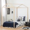 11627 Modern Natural Pine Twin House Bed - Sweedi