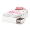 11831 Contemporary White Twin Storage Bed - Sweedi