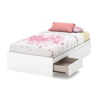 11831 Contemporary White Twin Storage Bed - Sweedi