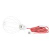 100340 White Teardrop Shade with Pink Cord Fixture