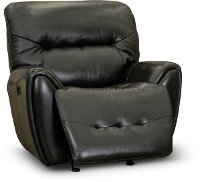 Black Leather-Match Power Glider Recliner - Blaise-2