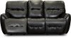 Black Leather-Match Power Reclining Living Room Set - Blaise