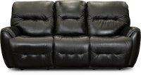Black Leather-Match Power Reclining Living Room Set - Blaise-2