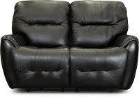 Black Leather-Match Power Reclining Living Room Set - Blaise-3