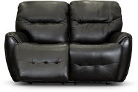 Black Leather-Match Power Reclining Living Room Set - Blaise-4