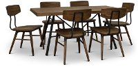 Industrial Pine and Metal 5 Piece Dining Set - Flatiron