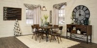 Industrial Pine and Metal 5 Piece Dining Set - Flatiron-2