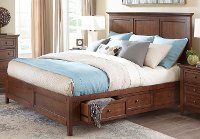 Casual Classic Brown Queen Storage Bed - St. Mortiz