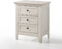 Casual Classic Rustic White Nightstand - St. Mortiz
