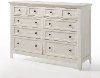Clearance Casual Classic Rustic White Dresser - St. Mortiz