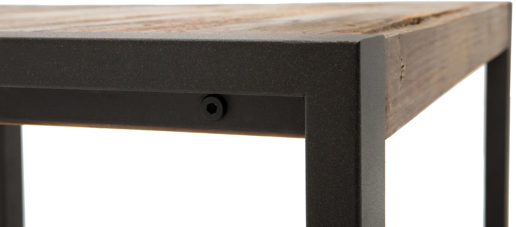 Metal/ Reclaimed Wood Coffee Table - Brixton-5