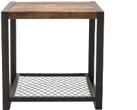 Metal/ Reclaimed Wood End Table - Brixton-2