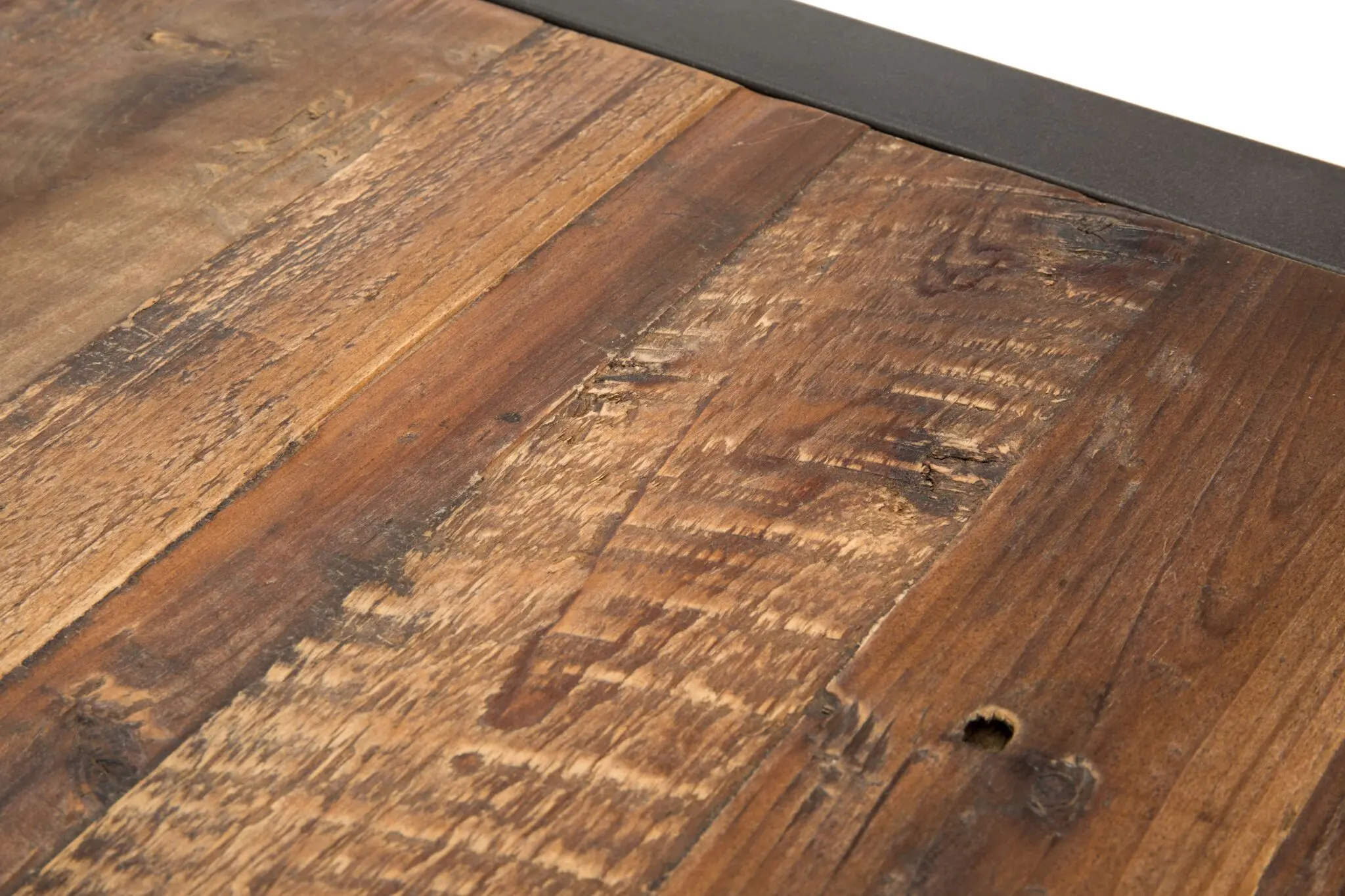 Metal/ Reclaimed Wood End Table - Brixton-5