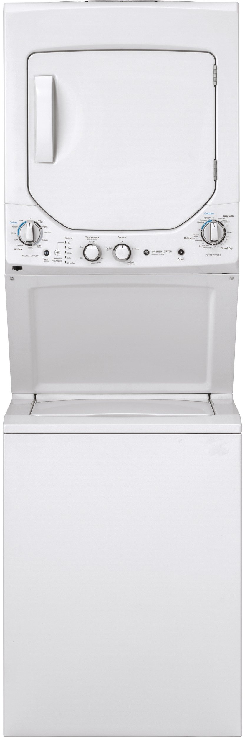 GUD24ESSMWW GE Spacemaker Washer and Electric Dryer Pair - White-1