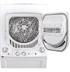 GUD24ESSMWW GE Unitized Spacemaker 2.3 DOE cu. ft. Stainless Steel Washer and 4.4 cu. ft. Electric Dryer - White-3