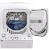 GUD24ESSMWW GE Unitized Spacemaker 2.3 DOE cu. ft. Stainless Steel Washer and 4.4 cu. ft. Electric Dryer - White-5