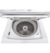 GUD24ESSMWW GE Unitized Spacemaker 2.3 DOE cu. ft. Stainless Steel Washer and 4.4 cu. ft. Electric Dryer - White-6