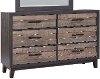 Clearance Rustic Industrial Two-Tone Dresser - Tacoma