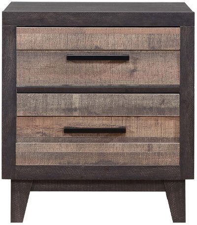 Rustic Industrial Two-Tone Nightstand - Tacoma
