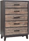 Clearance Rustic Industrial Two-Tone Chest of Drawers - Tacoma