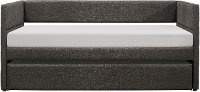 Modern Dark Gray Upholstered Daybed with Trundle - Vining