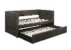 Modern Dark Gray Upholstered Daybed with Trundle - Vining-4