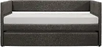 Vining Modern Dark Gray Upholstered Daybed with Trundle