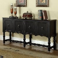 Traditional Burnished Black Console - Charlton
