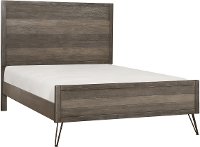 Modern Industrial Gray King Size Bed - Urbanite