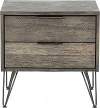 Modern Industrial Gray Nightstand - Urbanite
