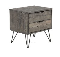 Modern Industrial Gray Nightstand - Urbanite-2