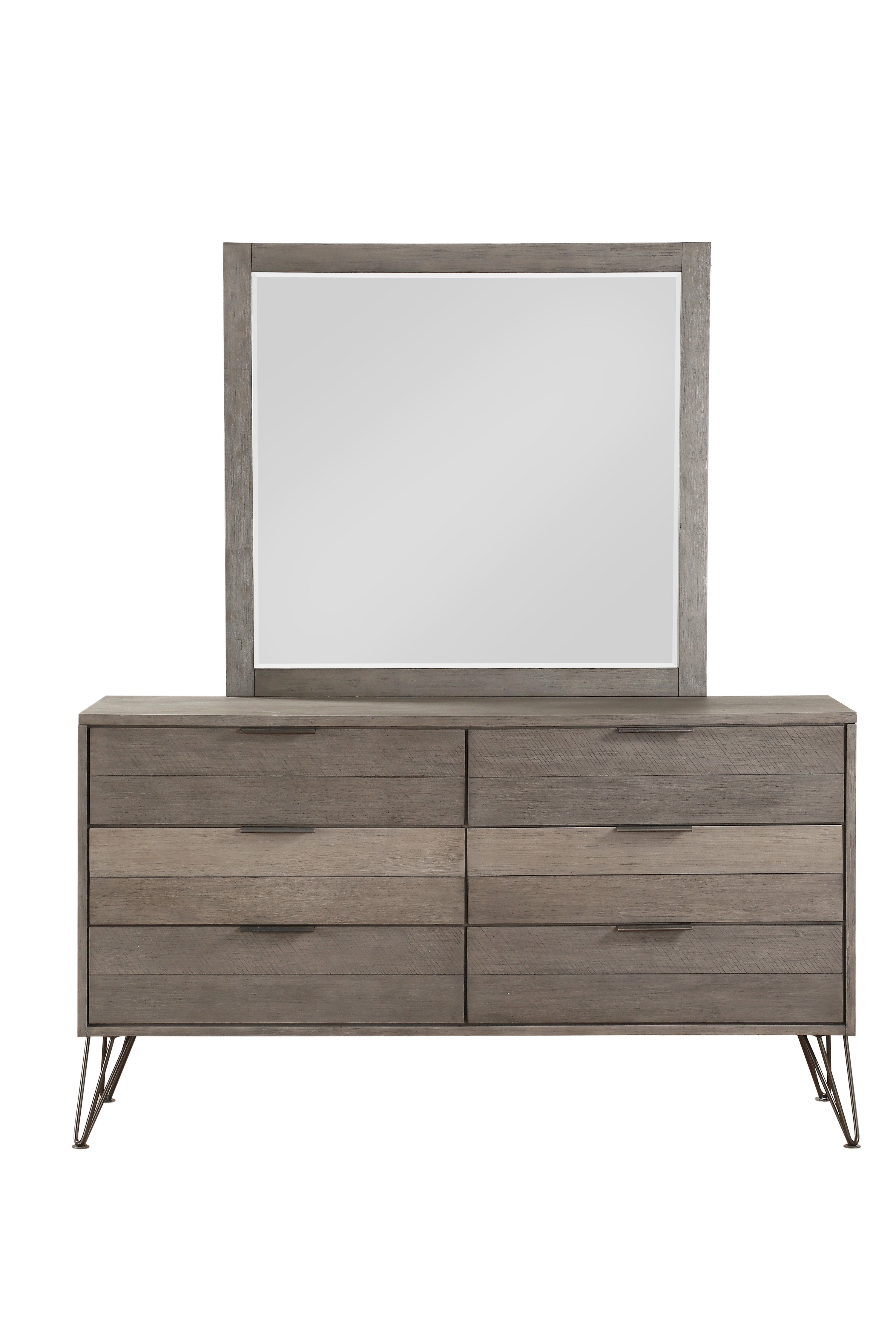 Modern Industrial Gray Mirror - Urbanite-2