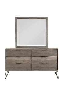Modern Industrial Gray Mirror - Urbanite-2