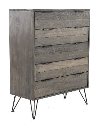 Modern Industrial Gray Chest of Drawers - Urbanite-2