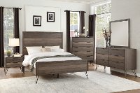 Modern Industrial Gray 4 Piece Queen Bedroom Set - Urbanite