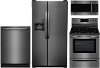 KIT Frigidaire 4 Piece Kitchen Appliance Package with Electric 5.3 cu. ft. Range - Black Stainless Steel