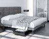 Clearance Gray Upholstered Queen Platform Foundation with Drawers - Reflexx