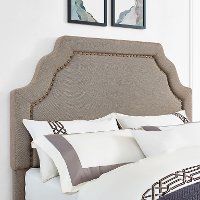 CF90009-501OL Classic Oatmeal Linen Full-Queen Upholstered Headboard - Loren