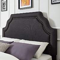 CF90009-601CL Classic Charcoal Gray King Upholstered Headboard - Loren