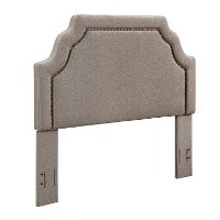 CF90009-601OL Classic Oatmeal Linen King Upholstered Headboard - Loren-2