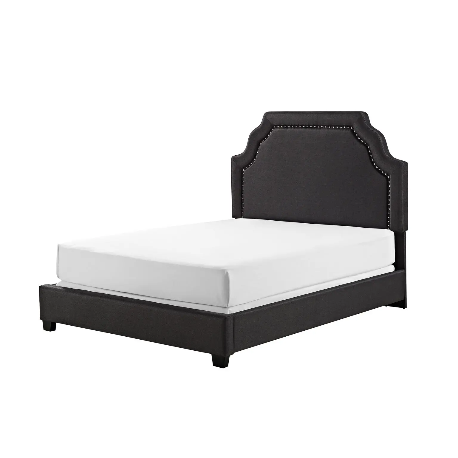 KF705009CL Classic Charcoal Gray Queen Upholstered Bed - Loren-3