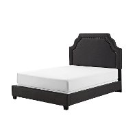 KF705009CL Classic Charcoal Gray Queen Upholstered Bed - Loren-3